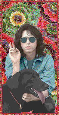 Jim Morrison with his dog, Sage
